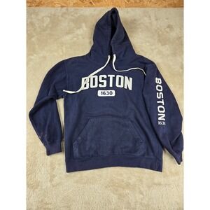 Vineyard Crew Boston 1630 Navy Blue Hoodie Sweatshirt Men's Size Medium